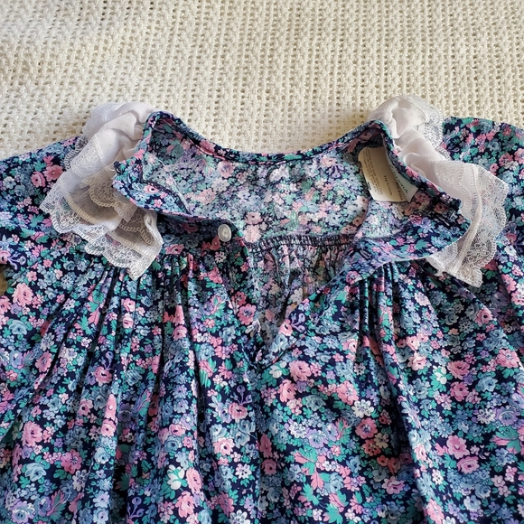 Vintage Baby Girls Dress Youth Size 3T Rare Editions Floral USA Union Made - Picture 3 of 7